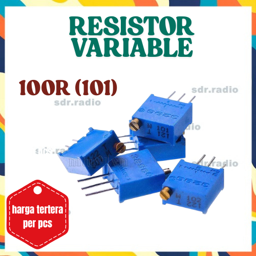 VR Variable Resistor 3296 W 100R 101 3296W 100 OHM Trimpot Potentiometer สีฟ้า