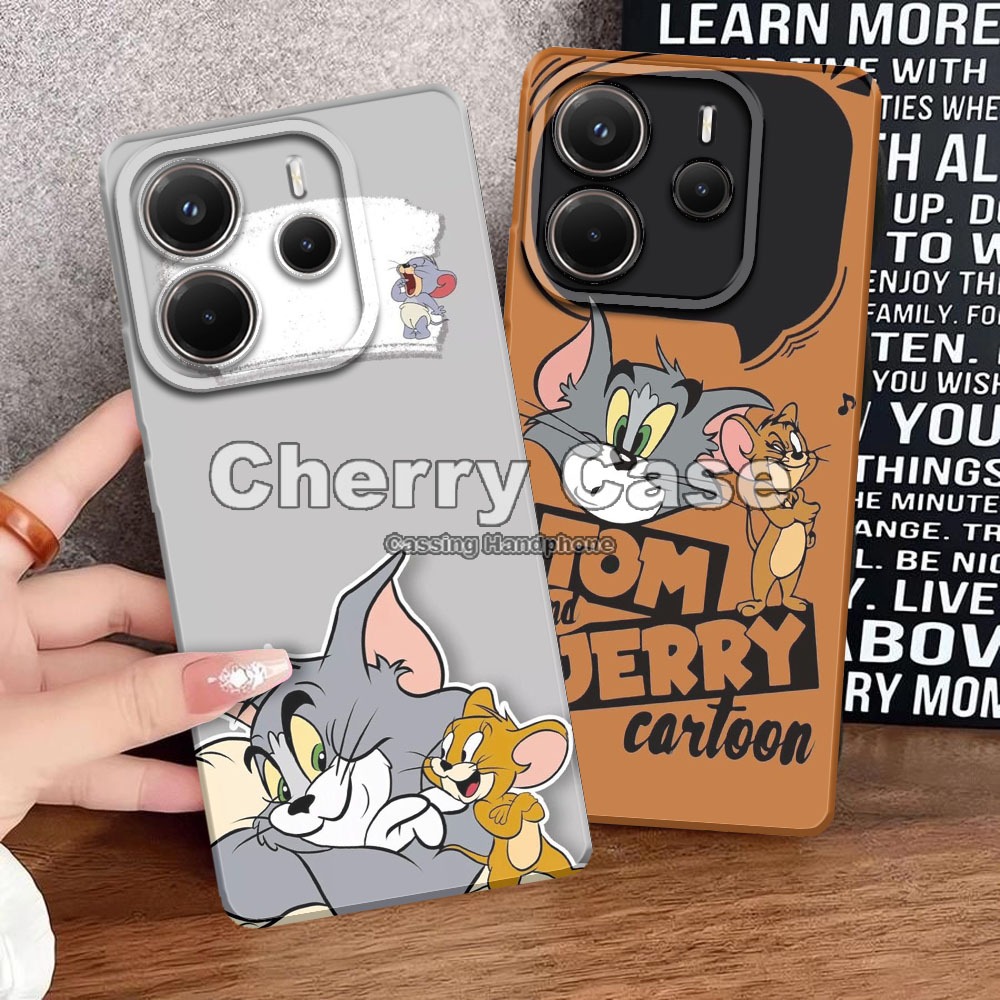 Cherry Acc QW43 SoftCase Pro กล้องการ์ตูนสําหรับ Redmi หมายเหตุ 14 4G/5G Kesing กรณี Hp Cassing Hand