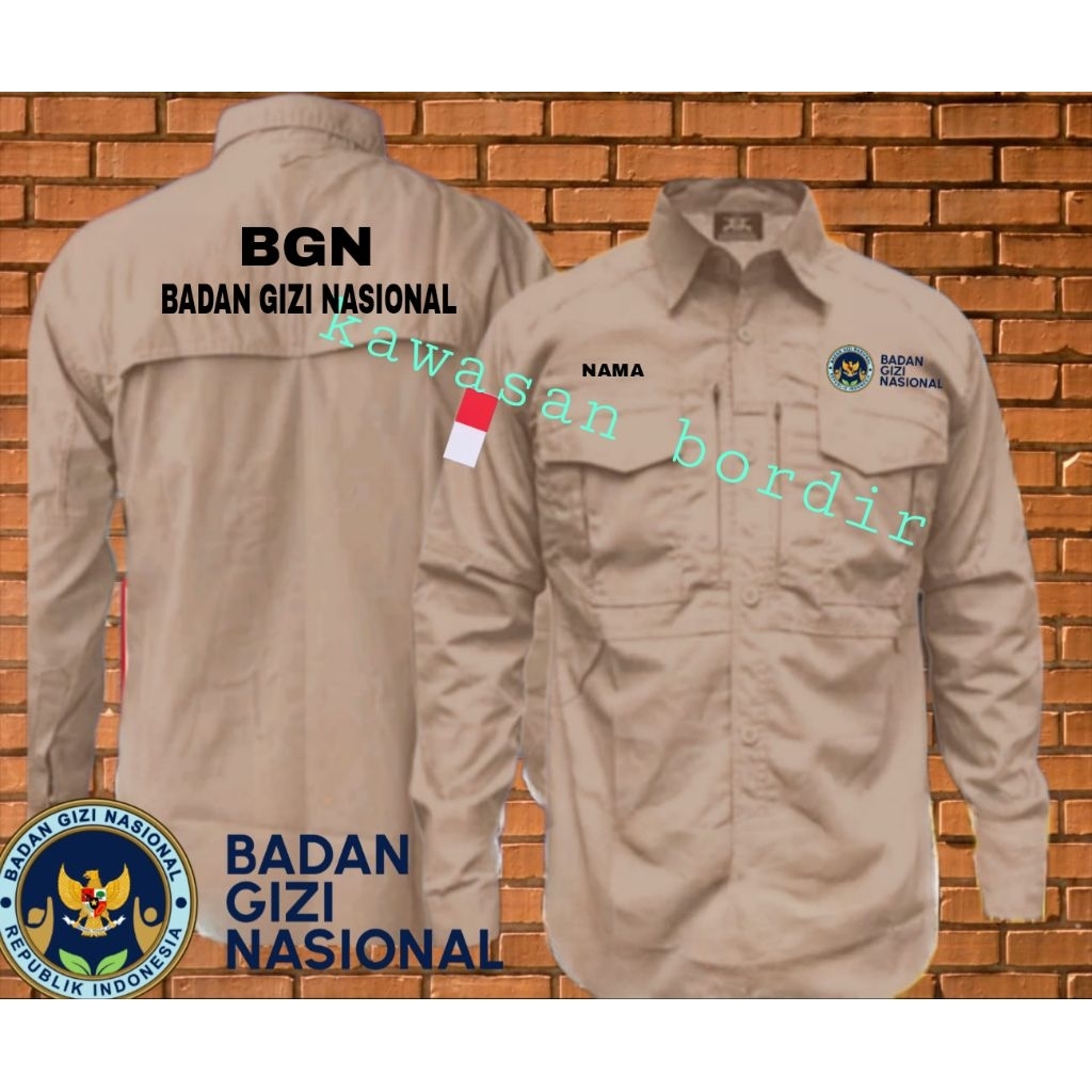 KEMEJA Premium National Nutrition Body เสื้อ bgn เสื้อ bgn ชุด bgn เสื้อ bgn pdh bgn เสื้อ SPPG pdh 