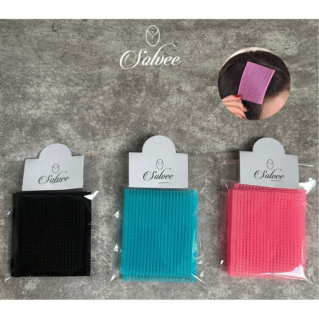 Solve 3 ชิ้น Velcro Hair Pad Anti-Tangle Hair กาว | กิ๊บติดผมแบบไม่มีคลิปโซลูชั่นสําหรับผมหน้าม้าเรี