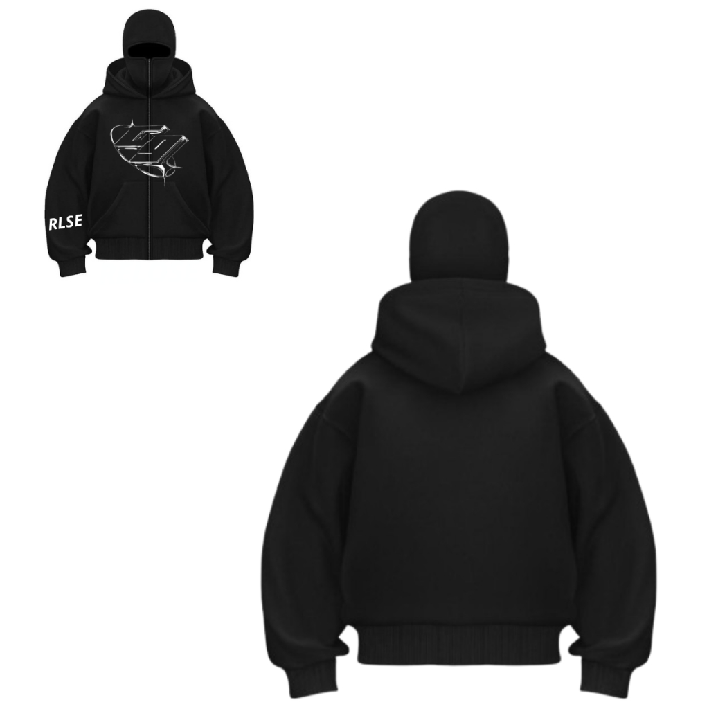 ZAIGHAM HOODIE BOXY FIT 330 GSM FLEECE PUFF INK