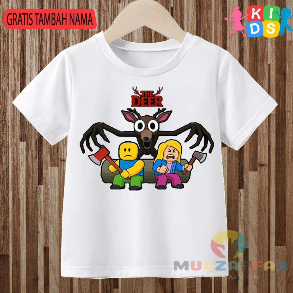 ROBLOX 99 NIGHT IN FOREST DEER KIDS เสื้อยืด ROBLOX KIDS เสื้อยืด