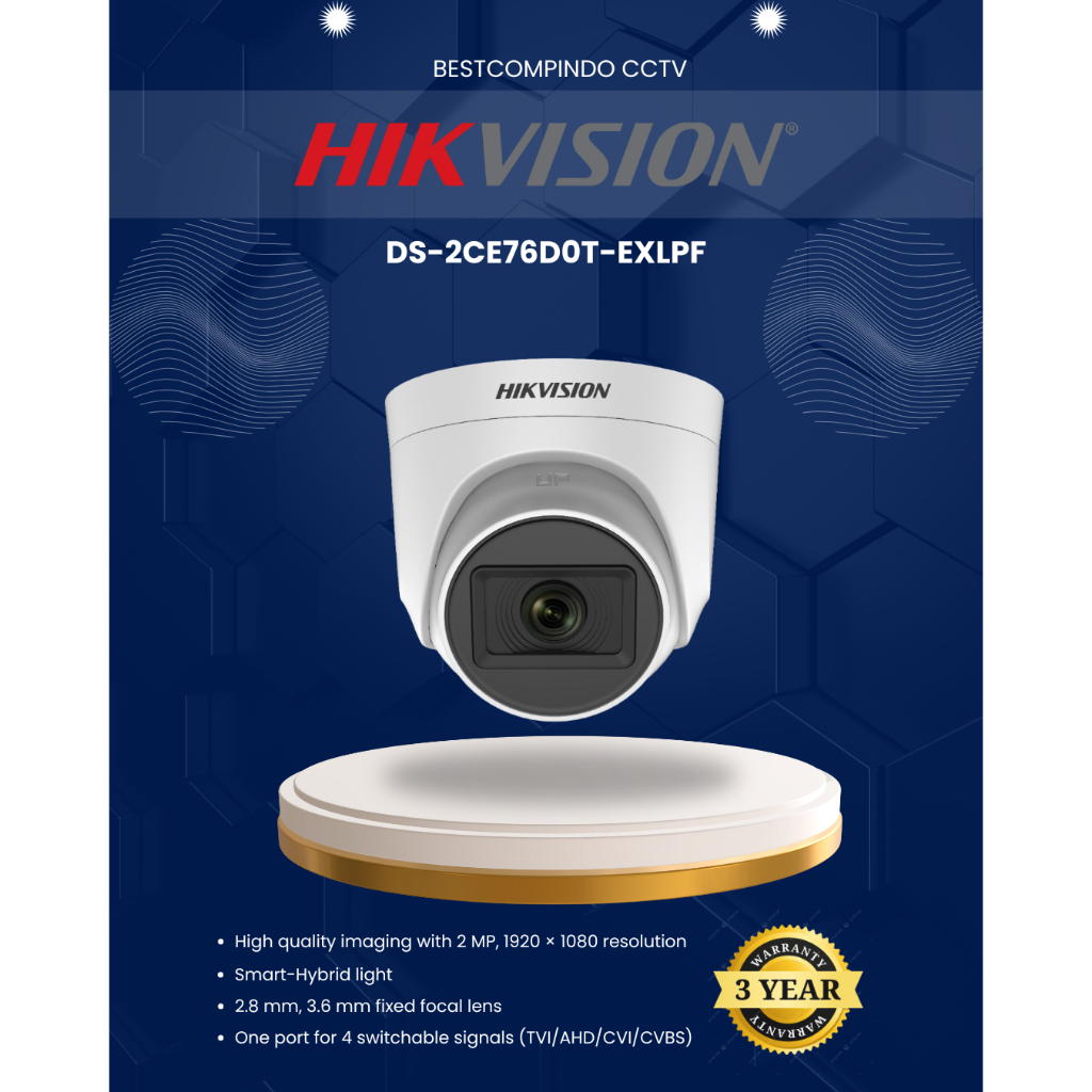 HIKVISION DS-2CE76D0T-EXLPF CAMERA | กล้องวงจรปิด HIKVISION | กล้อง HIKVISION