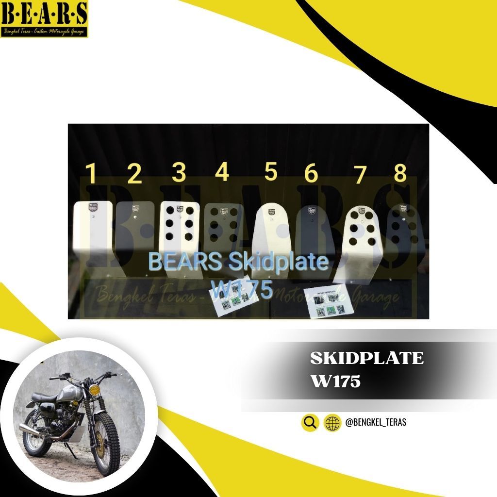 Kawasaki W175 Skidplate PnP Custom หลายรุ่น