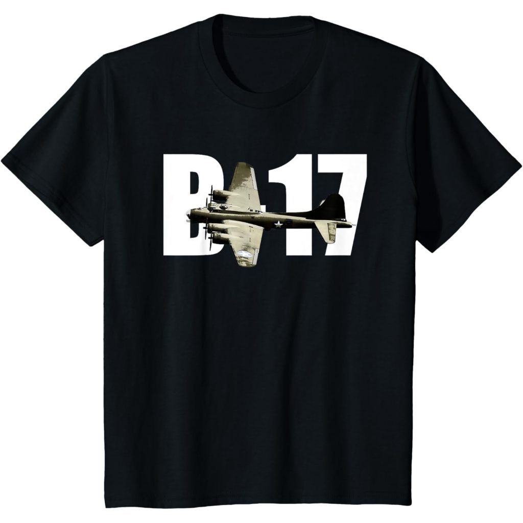 เสื้อยืดเด็ก B-17 B17 Flying Fortress เสื้อยืด WW2 Bomber Plane เสื้อยืด
