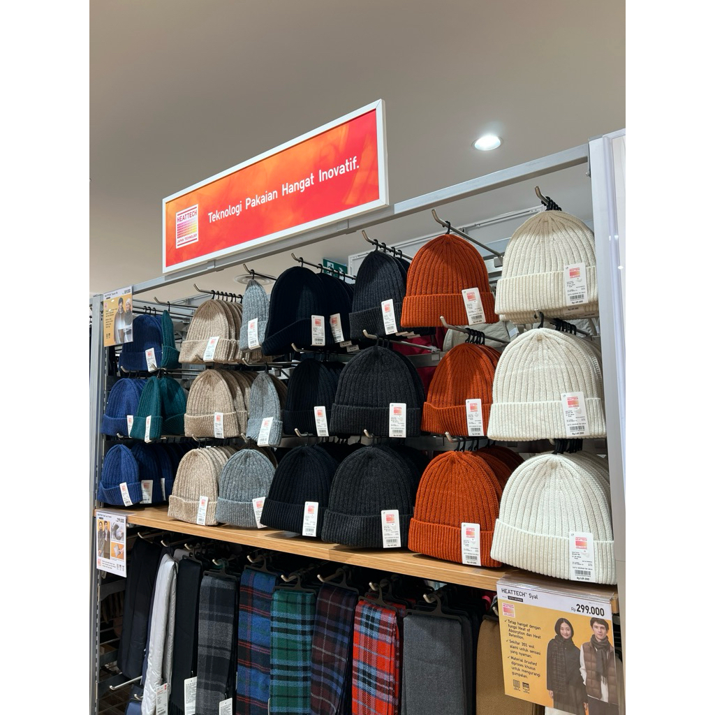 ซี่โครงหมวก UNIQLO HEATTECH