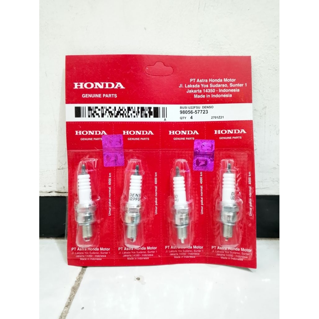 4 ชิ้น U22 U22FSU DENSO SPARK PLUG HONDA GRAND SUPRA X FIT MIO REVO AHM