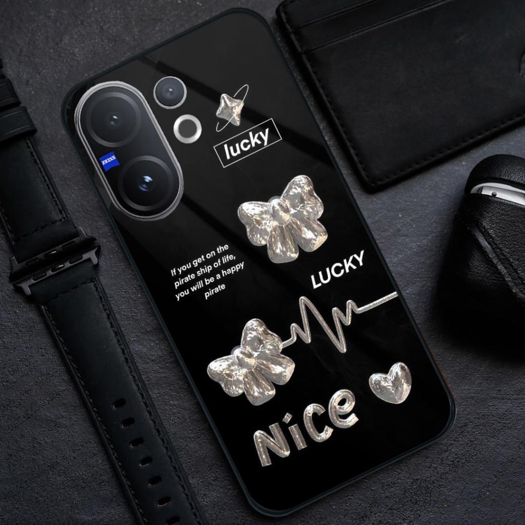 HP Vivo V60 Glass Softcase [BSG-50] - เคสโทรศัพท์ Vivo V60 - เคสกระจกอะคริลิค Vivo V60 ใหม่ล่าสุด