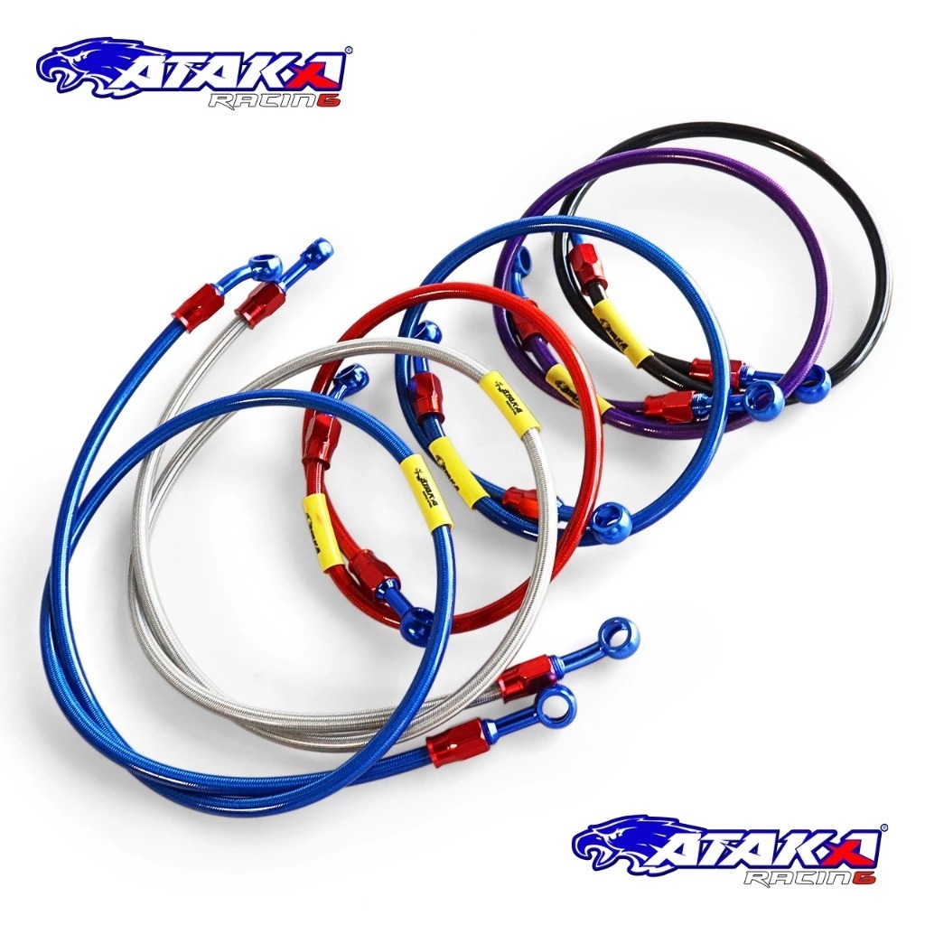ATAKA Racing ท่อเบรคหน้าสากลสําหรับรถจักรยานยนต์ทั้งหมด