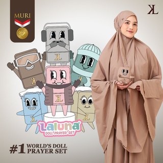Kallia Label | Laluna Doll Prayer set | Mukena Travel 2in1 | Packaging With Box