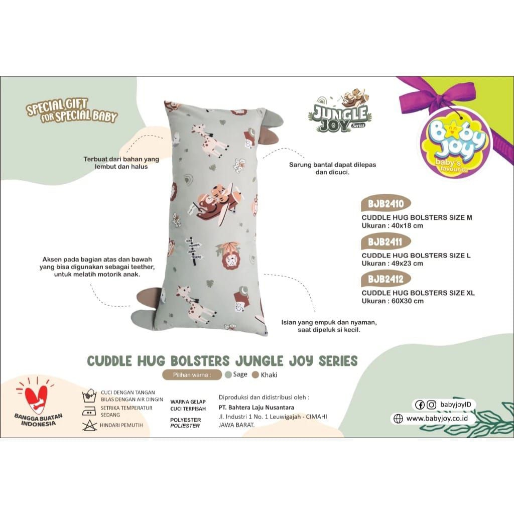 CUDDLE HUG BOLSTERS JUNGLE JOY M BJB2410,L BJB2411,XL BJB2412