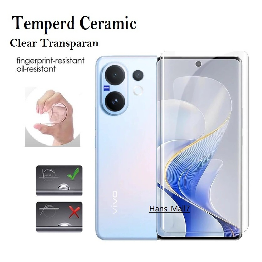 LAYAR Hans- Tempered CRM Clear VIVO V60 V50 V40 V40Lite V29 5G/ V27 5G/ X100 X80 X80PRO X90 PRO Temp