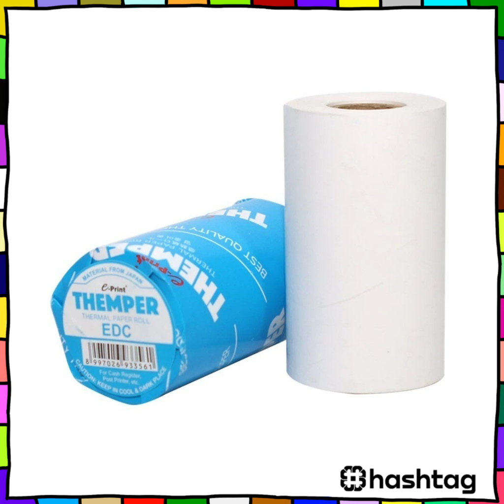 กระดาษเทอร์มอล Hastag_iD สําหรับ EDC Coreless สําหรับเครื่องบันทึกเงินสด Y3881
