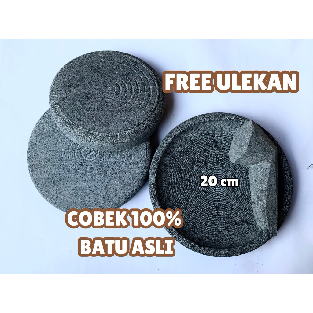 100% ORIGINAL STONE MORTAR ขนาด 20 ซม. + ฟรี Pestle