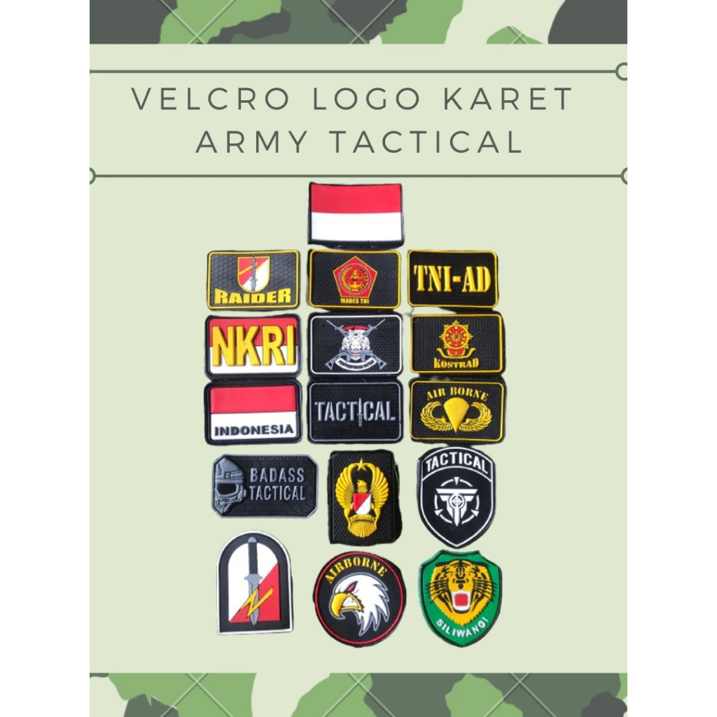 TNI-AD/KOSTRAD/RAIDER/INDONESIAN/TACTICAL Logo Rubber Patch Emblem Patch