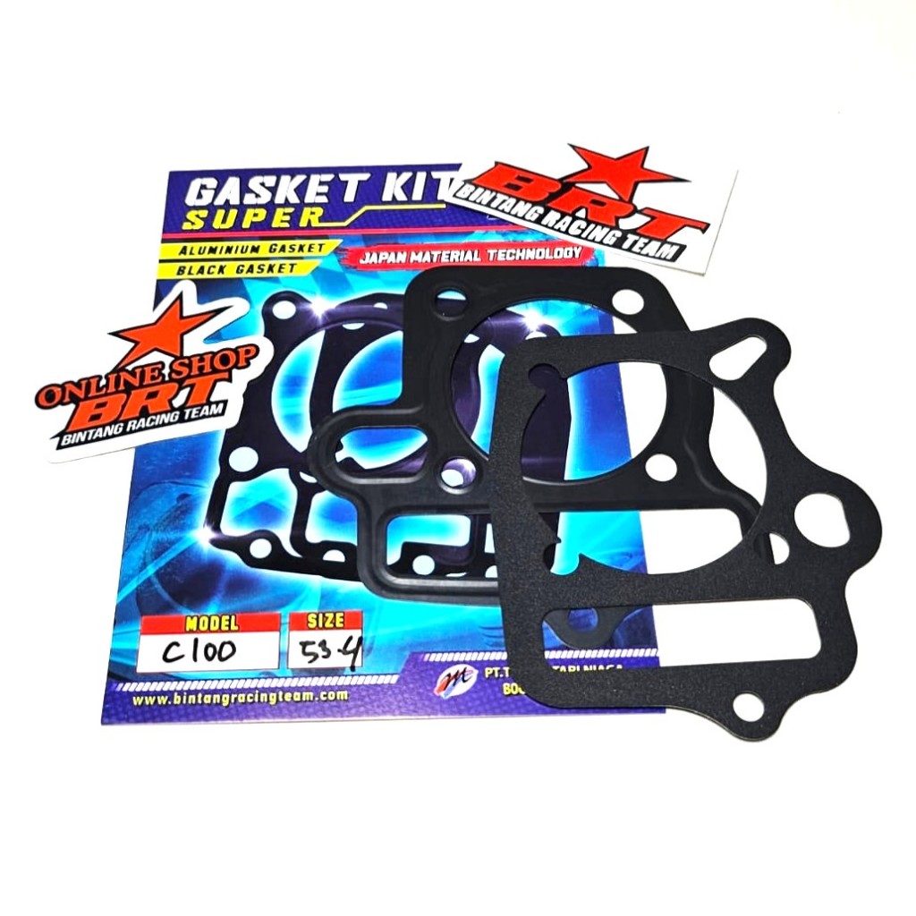 BRT GASKET BLOCK HEAD GASKET C100 SUPRA FIT GRAND LEGEND ASTREA WIN 100 REVO 100 PRIMA 53.4 มม. 53.4