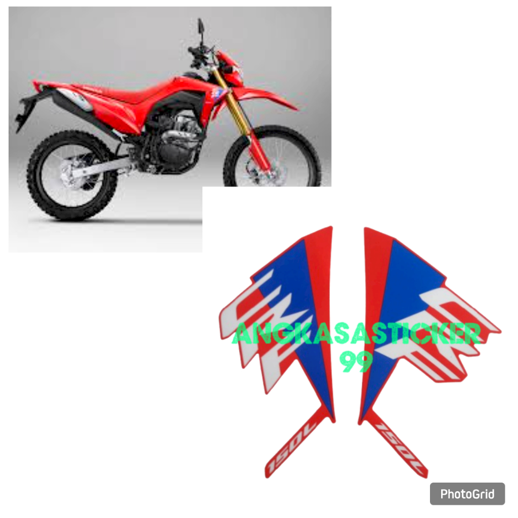 MERAH Honda crf 150 L 2025 สีแดงสีน้ําเงินมาตรฐานครบชุดสติกเกอร์แถบตัวรถรถจักรยานยนต์