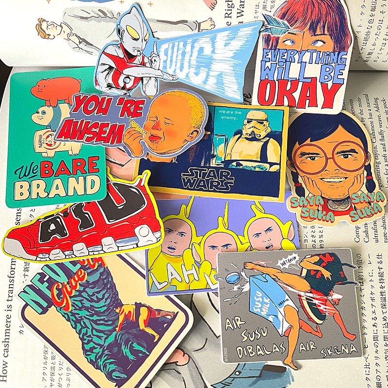 BUXO Joke Die Cut Sticker / Single Sticker Laptop Tumbler ภาพน่ารัก Meme ล้อเลียน