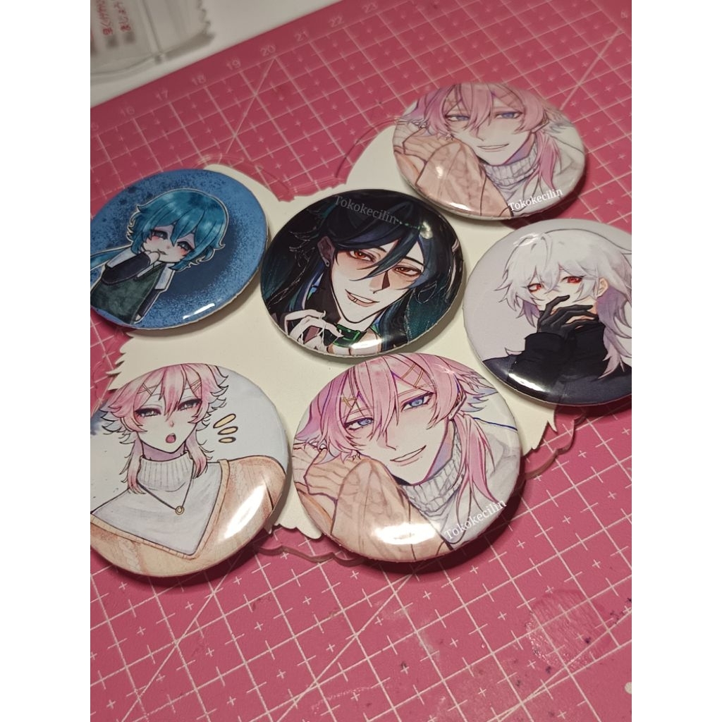 [ใหม่] Doff Badge pin Solivan brugmansia pin ren และ casper ภาพ unofficial fanmerch badge pin pin tk