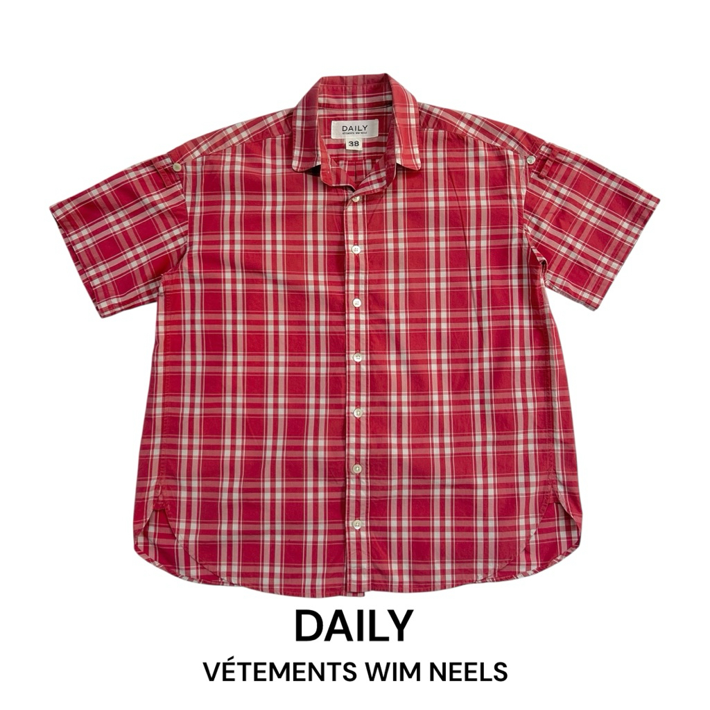Vintage Vetements DAILY WIM NEELS เสื้อเชิ้ตลายสก๊อต