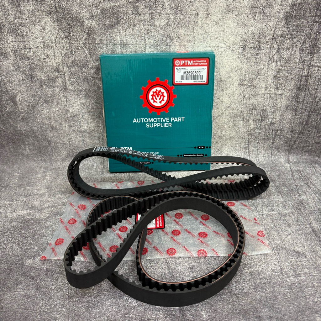 สายพานไทม์มิ่ง สายพานพัดลมยาว / ยาว Mitsubishi L300 Diesel 2.5cc L038 (1pc) PTM MZ690609