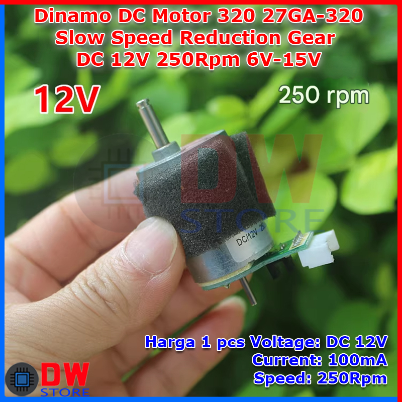 Dynamo DC TT Motor RS320 320 27GA-320 เกียร์ลดความเร็วช้า DC 12V แรงบิดสูงความเร็วต่ํา