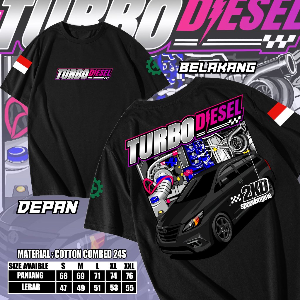 MESIN Racing เสื้อยืด TURBO DIESEL ENGINE INNOVA 2GD SPEED ENGINE ดัดแปลงรถเสื้อ Speedcious ยานยนต์ 
