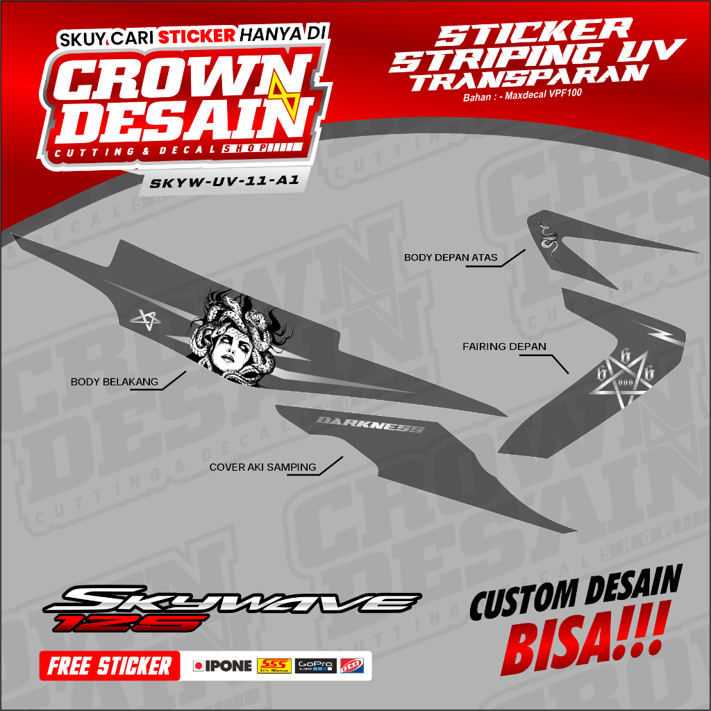 สติ๊กเกอร์แถบ Suzuki Skywave 125 - Suzuki Skywave 125 2008 2009 Striping Variations List of Skywave 