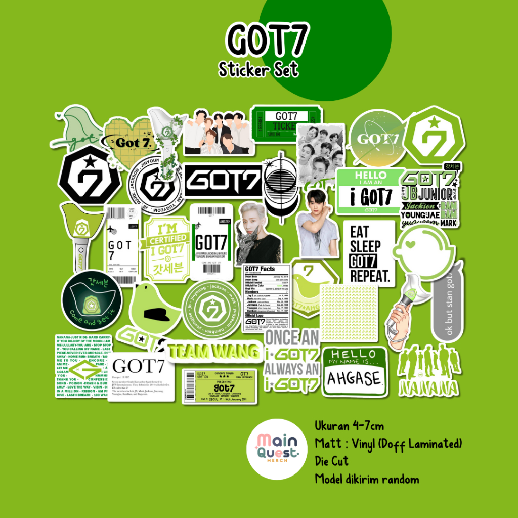 GOT7 | สติ๊กเกอร์เคป๊อป | สติ๊กเกอร์ความงาม / สติ๊กเกอร์ Tumblr / แล็ปท็อป / กันน้ํา / ไวนิล / ไดคัท / เคป๊อป / น่าร