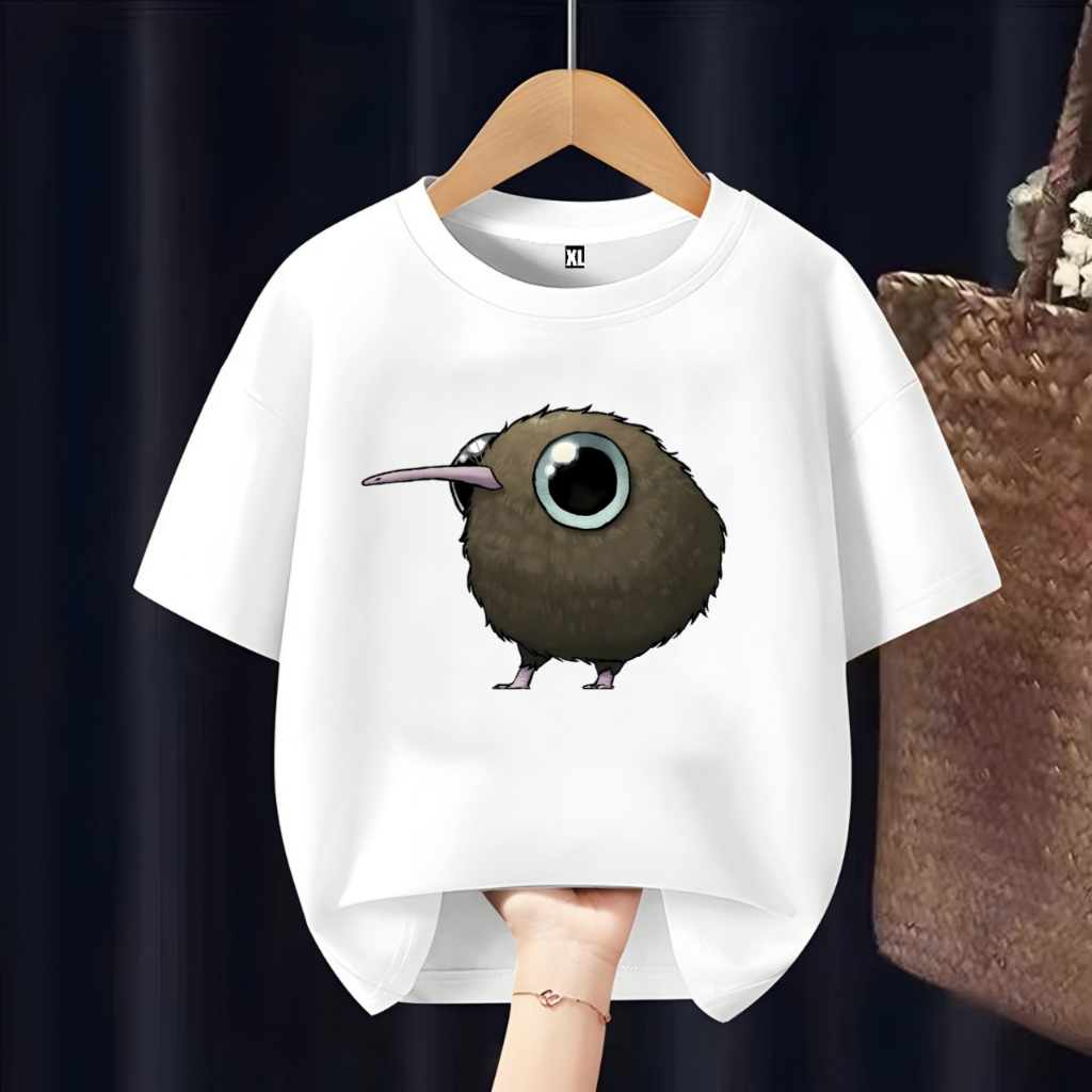KIWI BIRD FAT CUTE KIWI BIRD CHILDRENS เสื้อยืดฟรี CUSTOM NAME