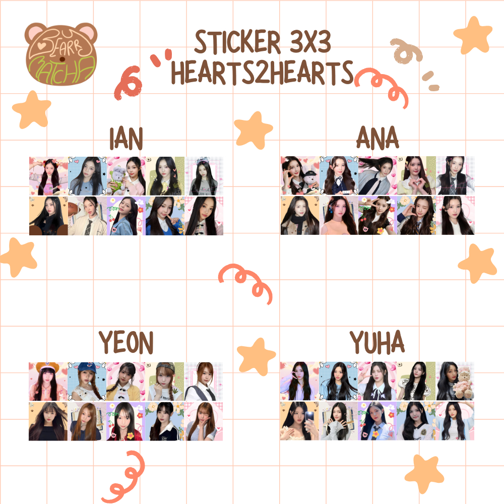 เนื้อหา: สติ๊กเกอร์ 3x3 HEARTS2HEARTS 50 ชิ้น