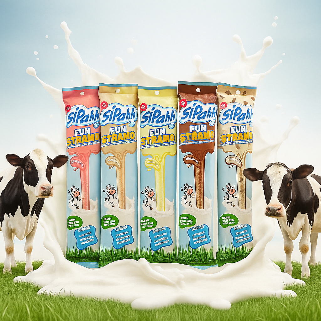 Bundling Sipahh Fun Straw Pack 5s Caramel & Vanilla