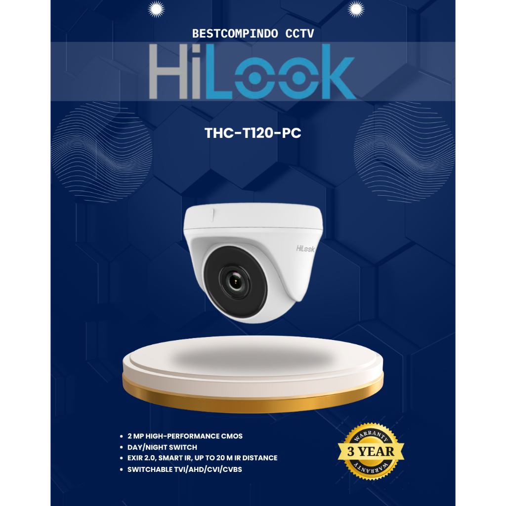 กล้อง HILOOK THC-T120-PC | กล้องวงจรปิด HILOOK | HILOOK กล้องในร่ม