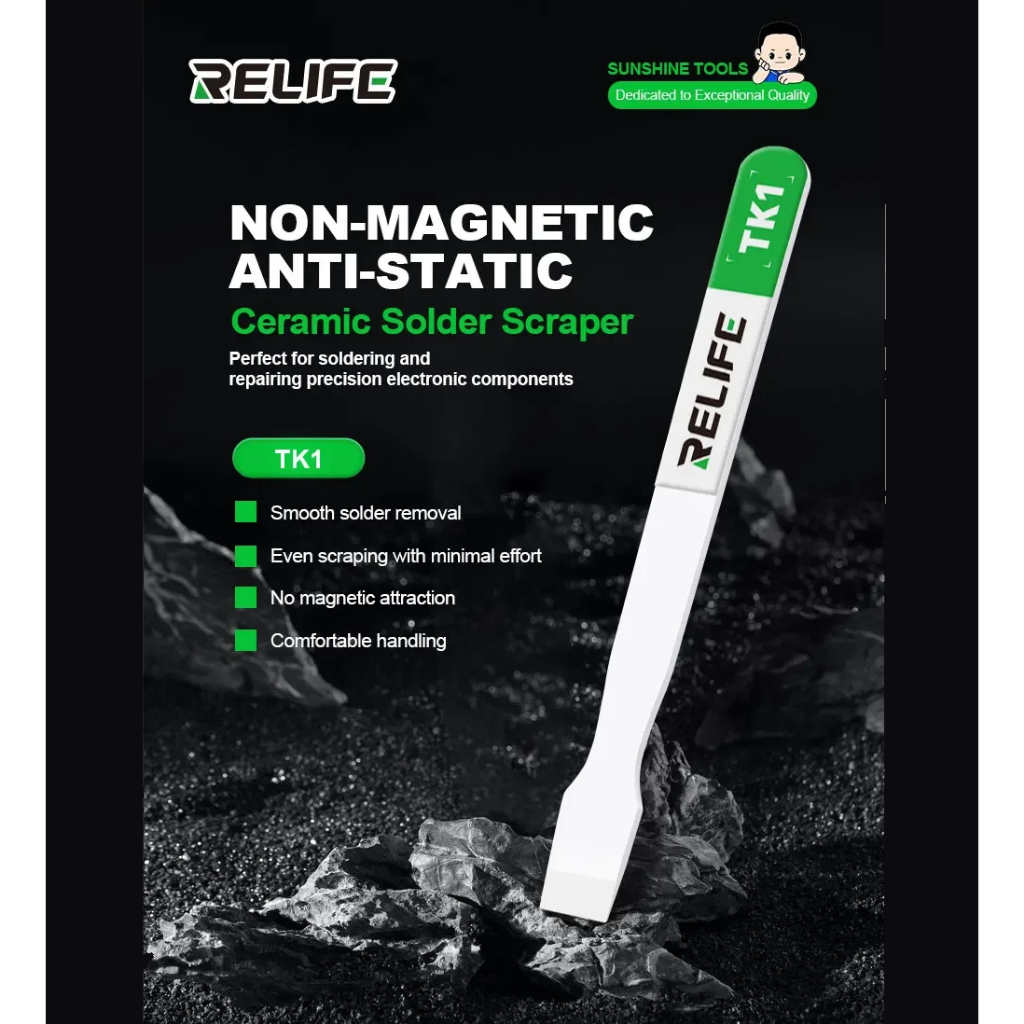 ช้อนดีบุก PASTE เครื่องมือเปิด Scraper CERAMIC RELIFE TK1