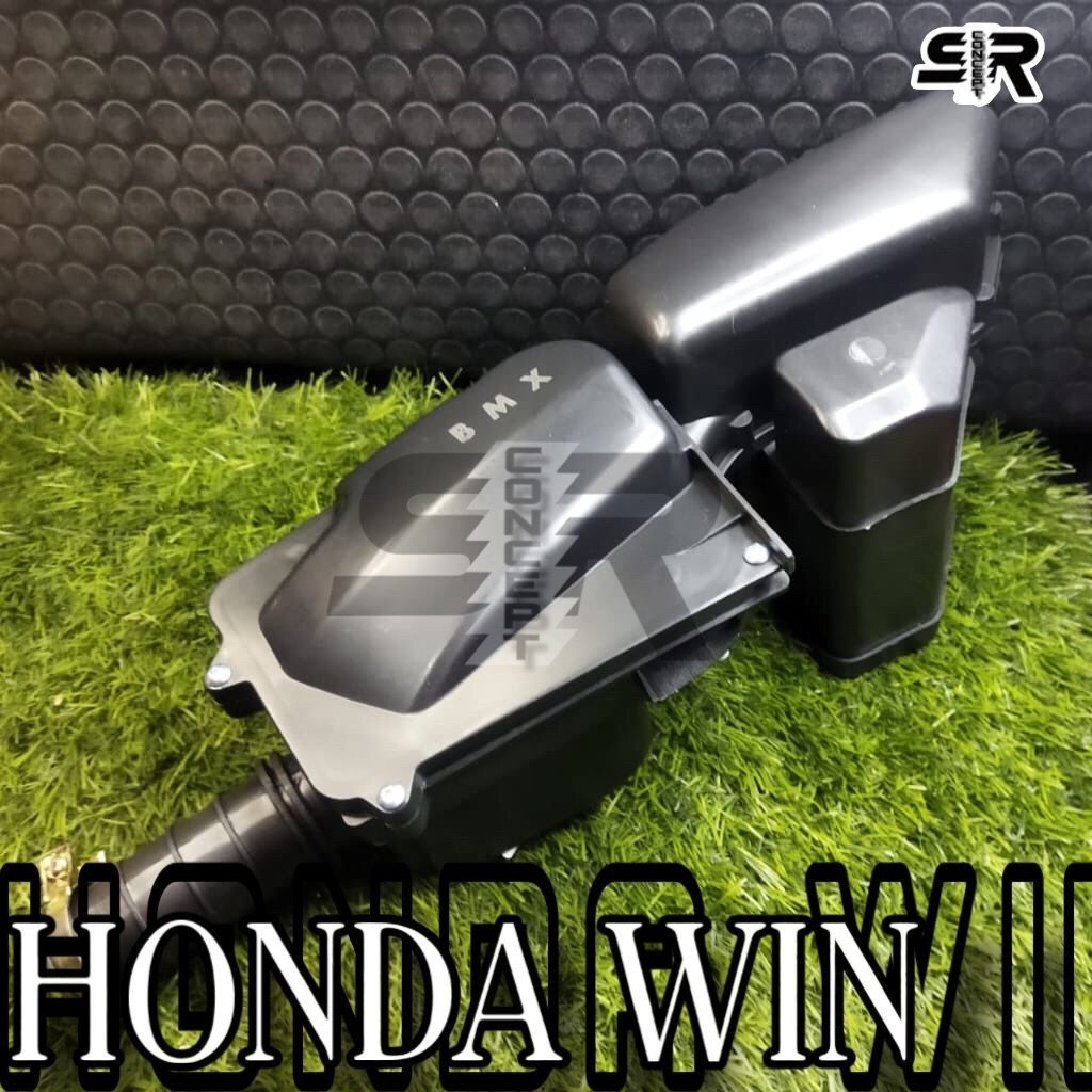 HONDA WIN FILTER BOX/WIN AIR FILTER BOX/HONDA WIN AIR FILTER HOUSING BOX สมบูรณ์สีดํานําเข้า BMX RAC