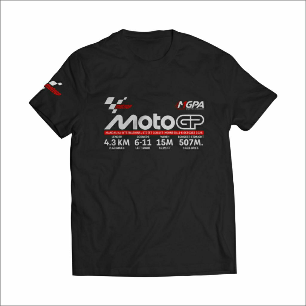 เสื้อยืด MotoGP Mandalika 2025 - เสื้อยืดท็อปสําหรับผู้ชายและผู้หญิง MotoGP Mandalika