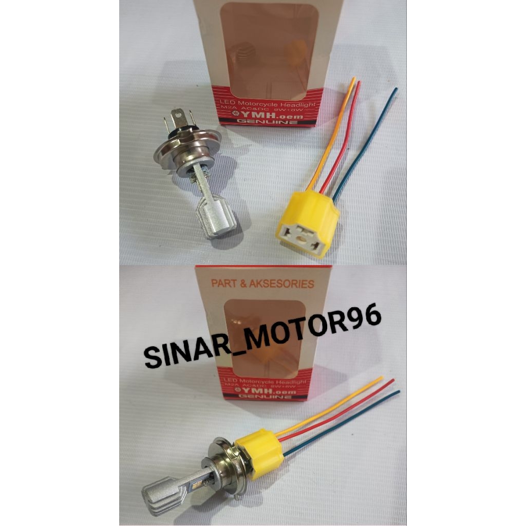 H4 LED MAIN HEADLIGHT BULB PLUS H4 HEAT-RESISTANT CERAMIC SOCKET VIXION / CBR150R / NINJA 150 / KLX 