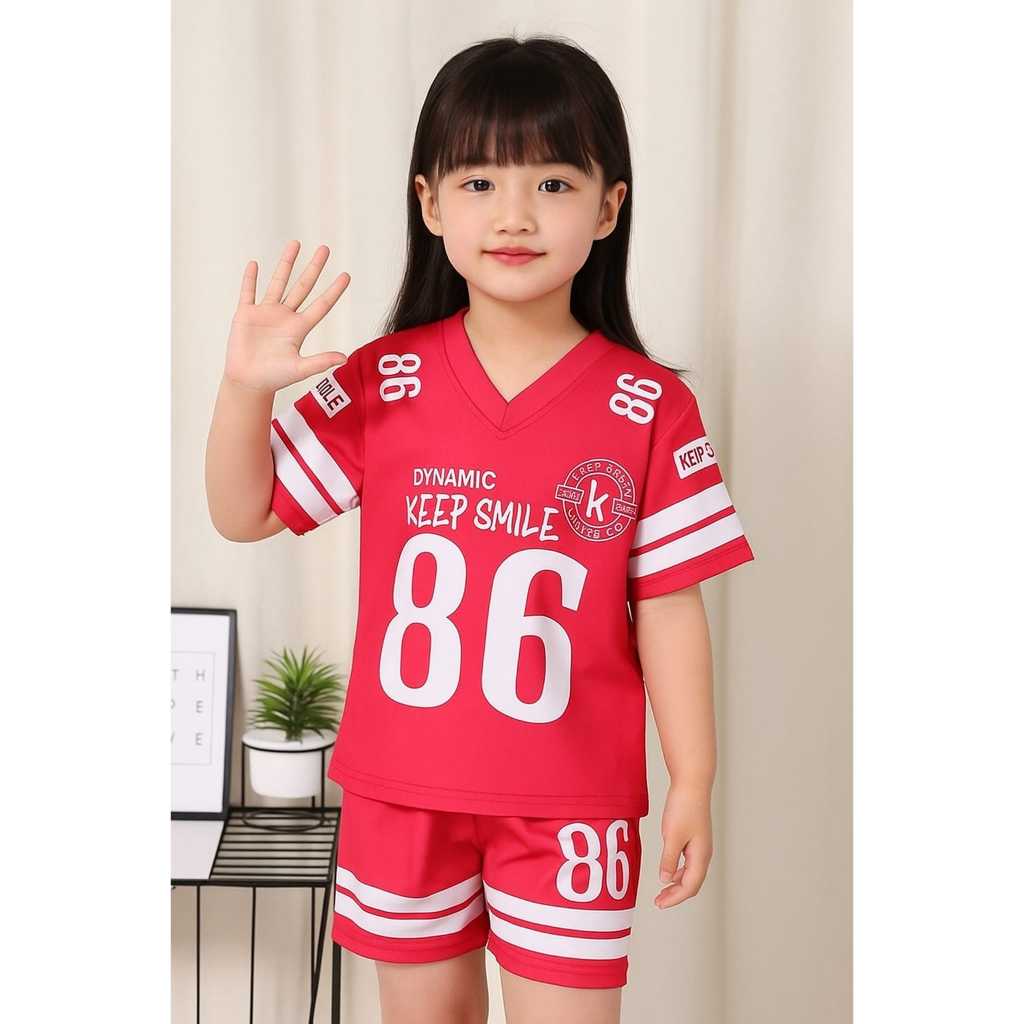 CHERYSTORE88 VIRAL UNISEX DYNAMIC 86 JERSEY SET/FASHION ONE SET UNISEX KIDS SHORT SLEEVE MODEL