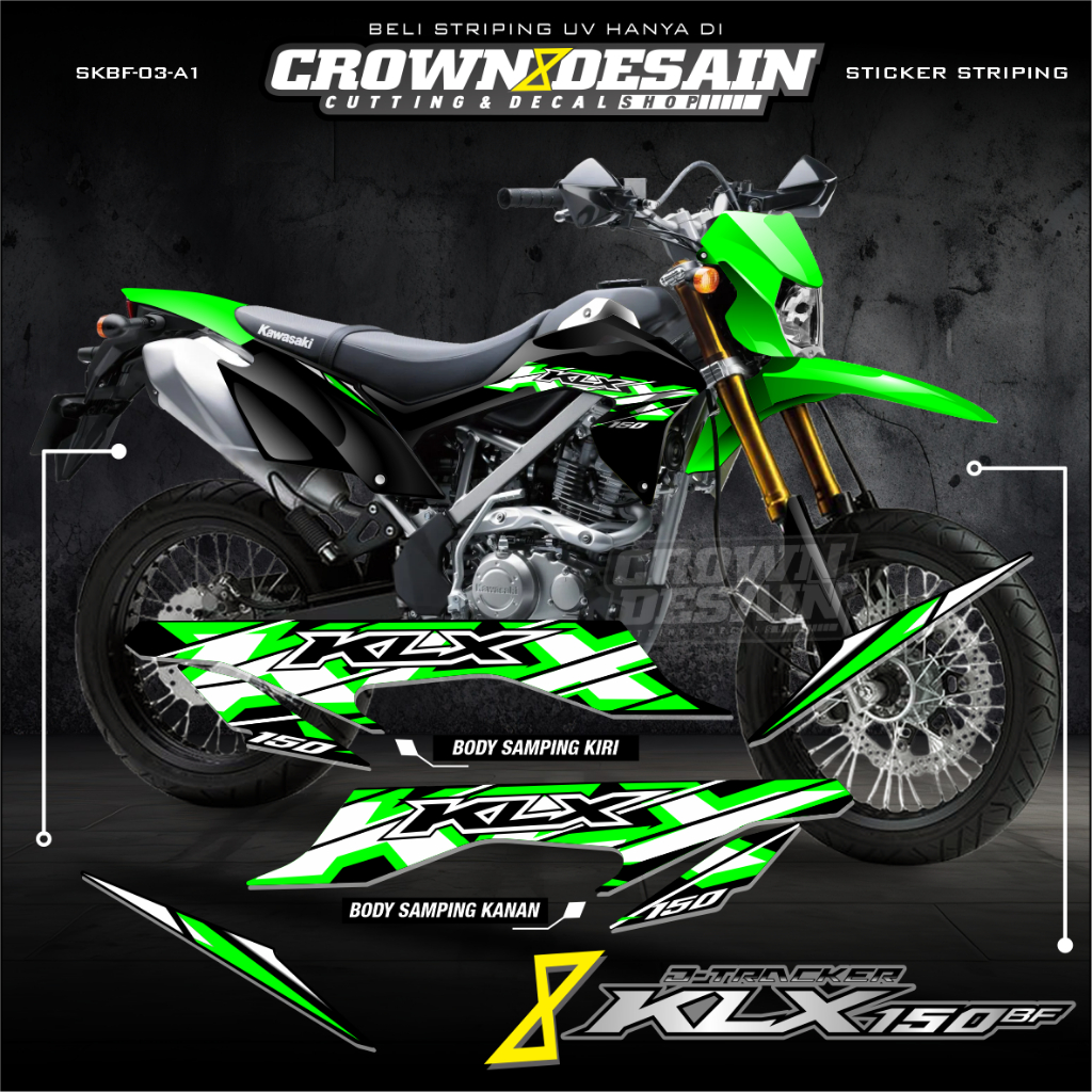 Original Striping KLX BF KLX สติ๊กเกอร์ KLX BF SE Extreme Motorcycle Striping 2015-2025 - Kawasaki K