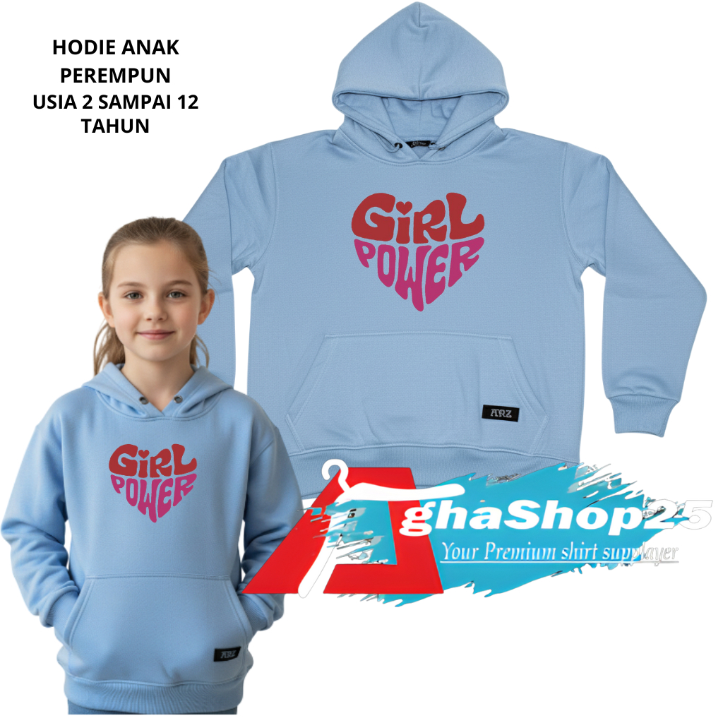 HODIES สําหรับเด็กผู้หญิง AGED 2 ถึง 12 ปีพร้อมการนวดลายภาพสาวพลัง