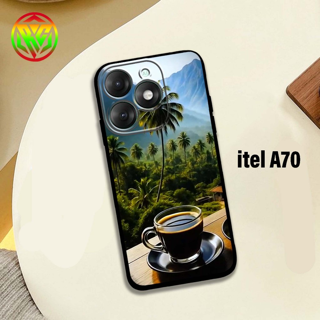Real Case itel A70 - Last Motif Softcase Procamera Case soft casing Hp itel A70 [Cofe Motif] - softc