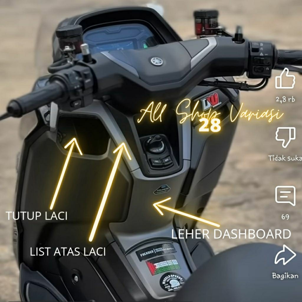 Nmax turbo / Nmax neo s Chin Cover Drawer Cover - รายการลิ้นชักด้านบน - ครีบตัวถังเล็ก - คอ - Nmax t