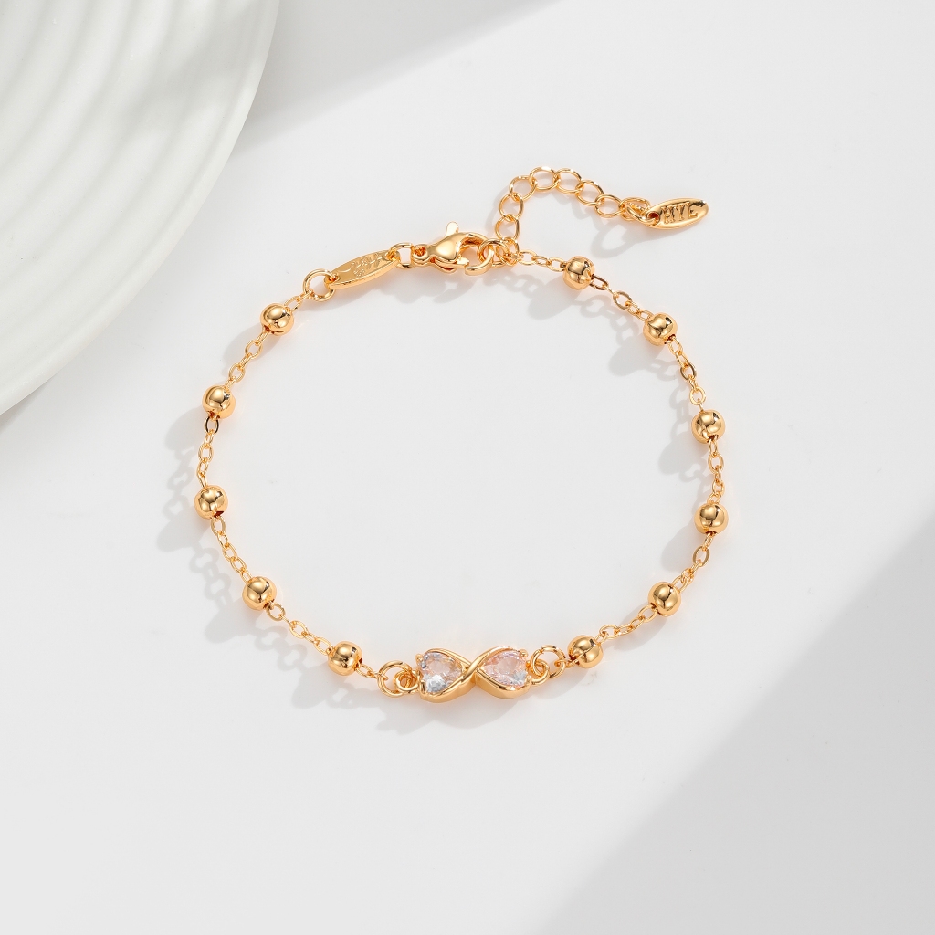 สวัสดี เครื่องประดับ สร้อยข้อมือไทเทเนียมสําหรับผู้หญิงล่าสุดป้องกันสนิมและเคโรนกงลิลลี่สร้อยข้อมือเ