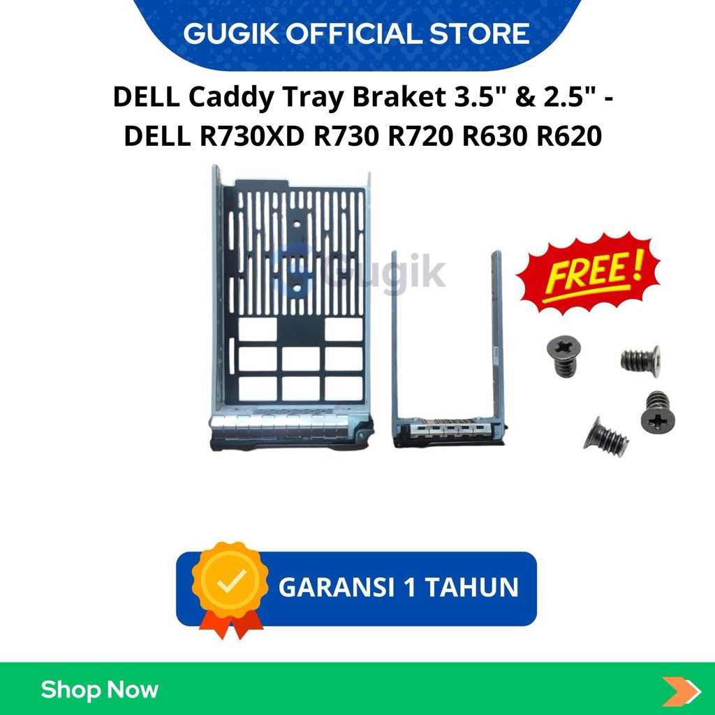 ขายึดถาดแคดดี้ DELL 3.5" & 2.5" - DELL R730XD R730 R720 R630 R620