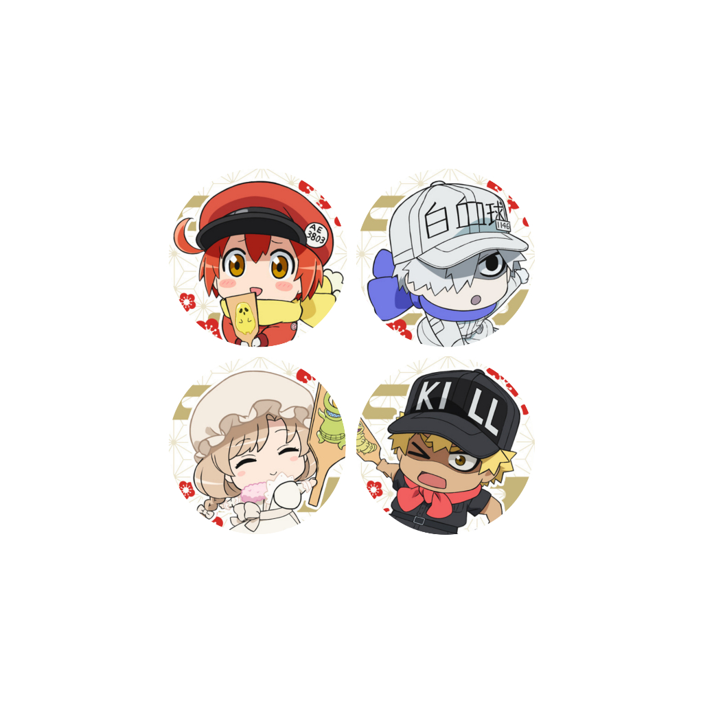 Anime Cells At Work Pin อะนิเมะ Hataraku Saibou Pin Bros ตัวอักษรเซลล์ในการทํางาน