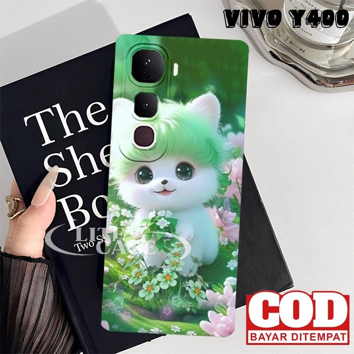 Vivo Y400 4G / Y400 5G / Y04s / Y04 / Y29 4G / Y29 5G Silicone - Cat Macaroon - เคสร่วมสมัยล่าสุดสุด