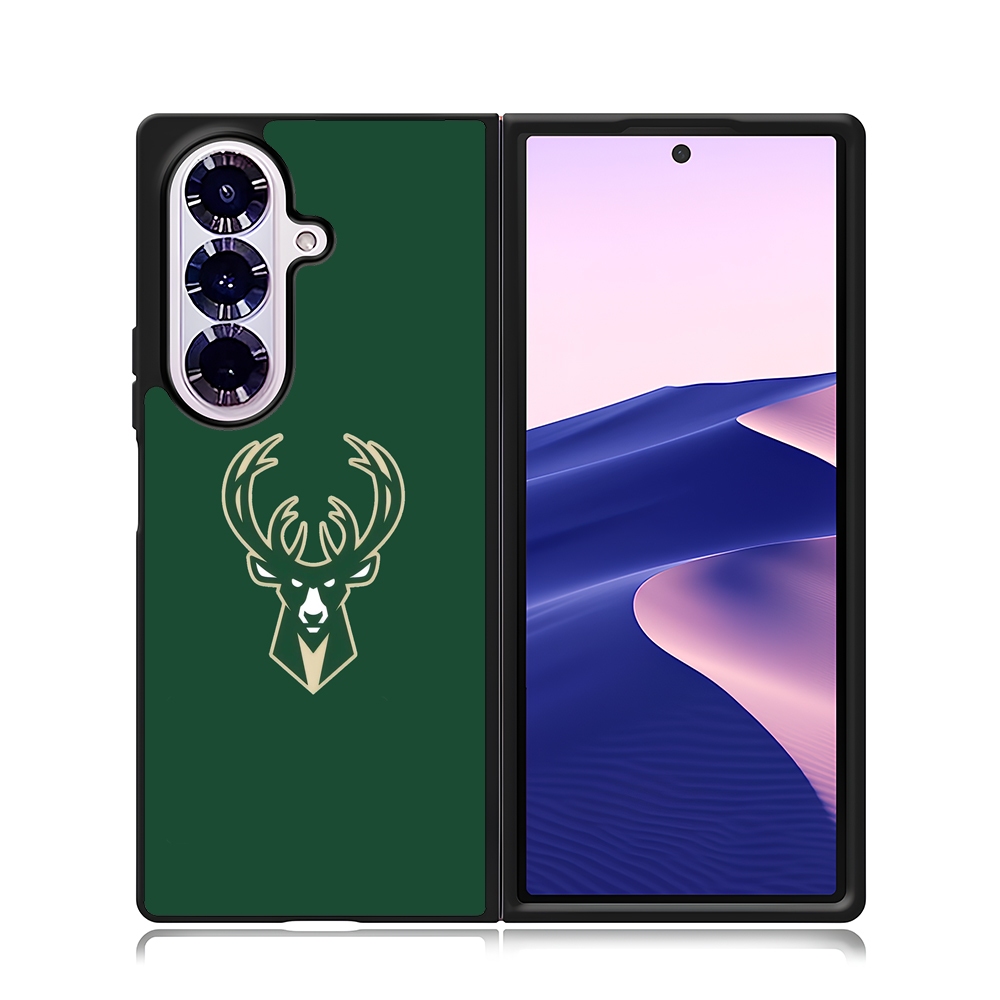 เคส เคส Samsung Z Fold 7 6 5 4 3 Z Flip 7 6 5 4 3 5G โทรศัพท์ Milwaukee Bucks
