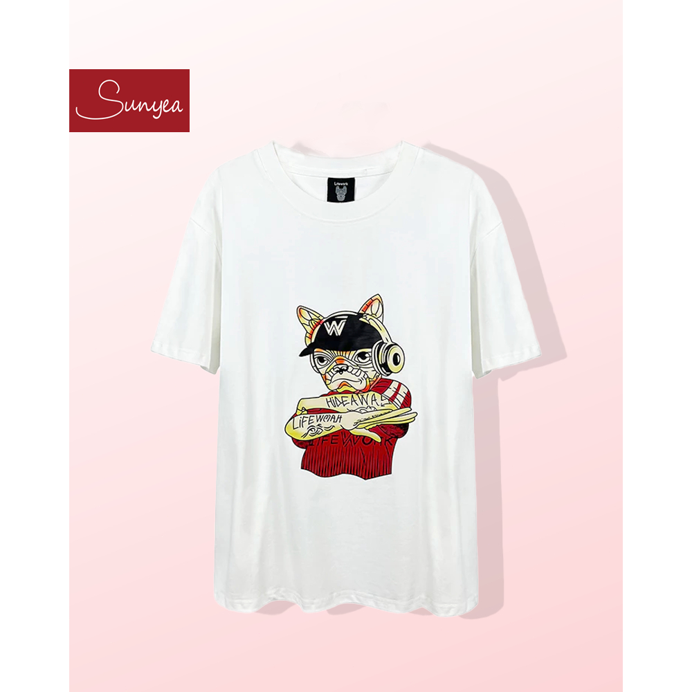 เสื้อยืด Sunyea L!F3 W0rk เสื้อยืดผู้ชายและผู้หญิง Unisex แบรนด์นําเข้า 100% 043