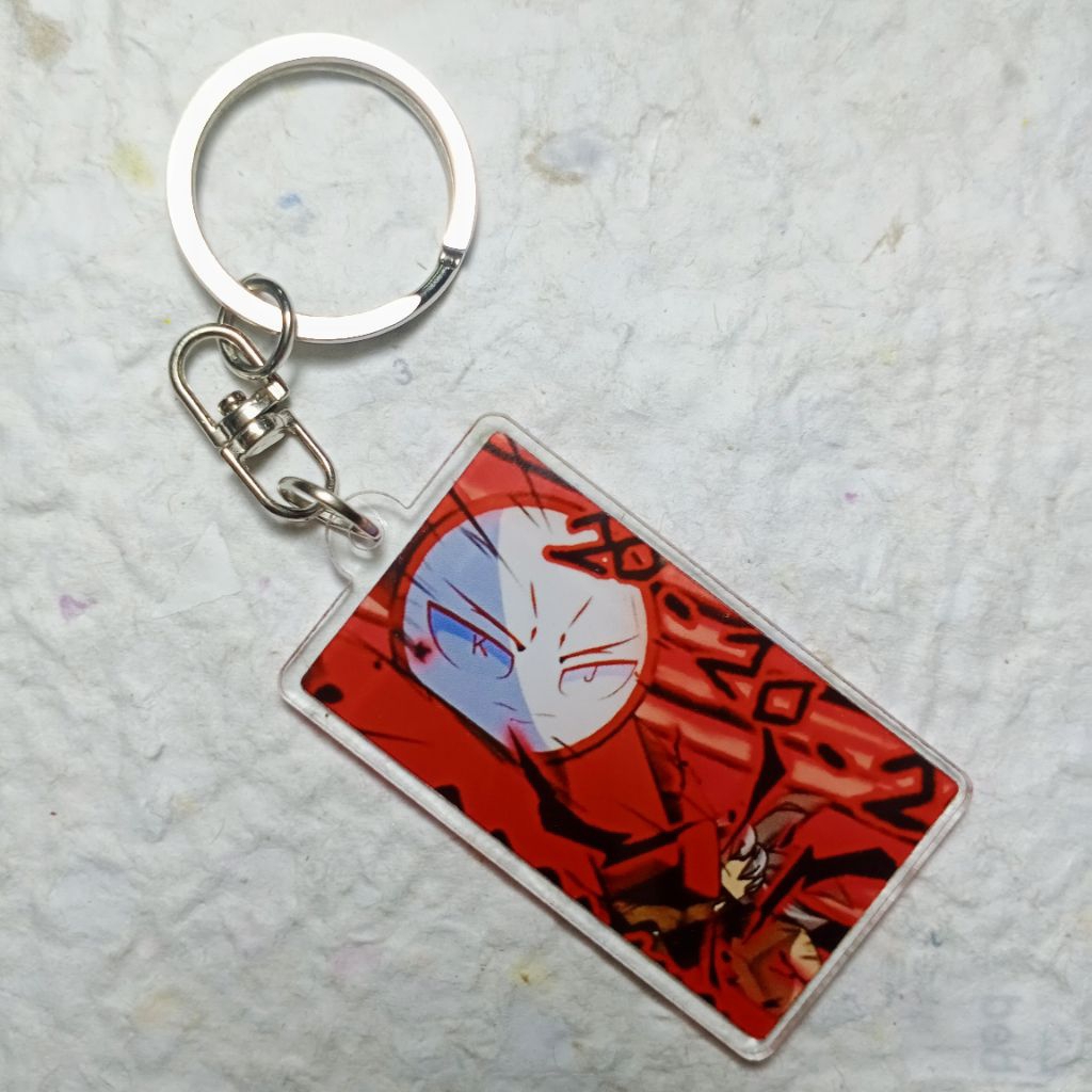 GANTUNGAN KJ พวงกุญแจสี่เหลี่ยม พวงกุญแจ KJ stickman