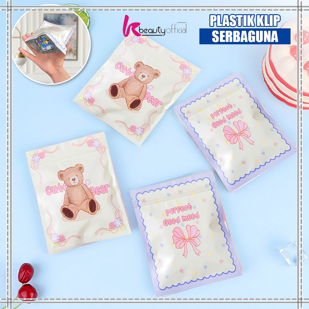 EC KB-C1151 หมีน่ารัก Ziplock พลาสติกอุปกรณ์อเนกประสงค์ที่เก็บ / พลาสติกของที่ระลึก / พลาสติกคลิป
